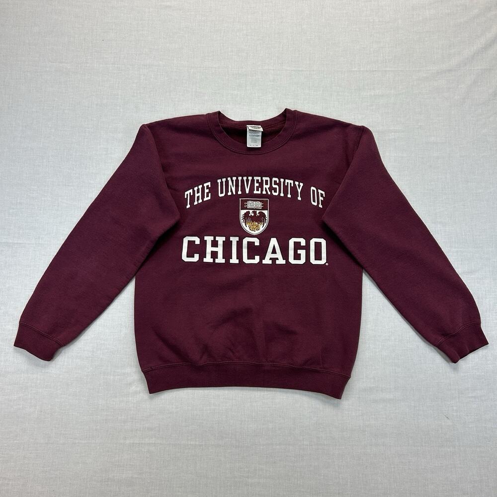 University of Chicago UIC Maroon Crewneck Sweatshirt Men's Small School Spirit